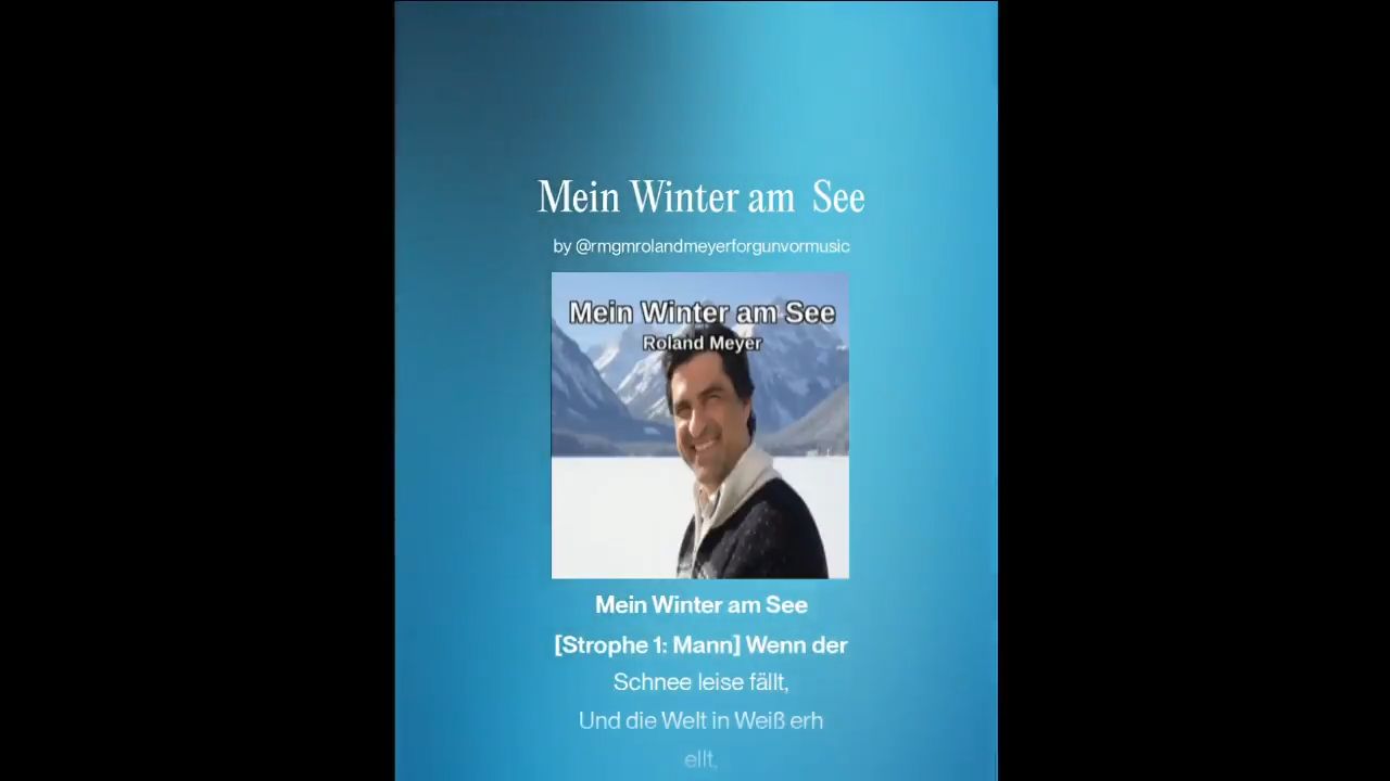 Upload Song. Über 50 Plattformen. Beispiel Song "Mein Winter am See" (Schlager)